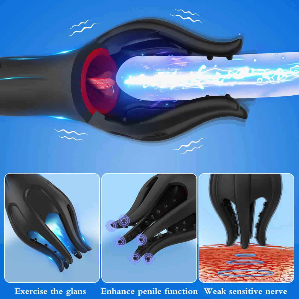 Glans Trainer Penis Massage Male Masturbator 10 Speed Vibrator