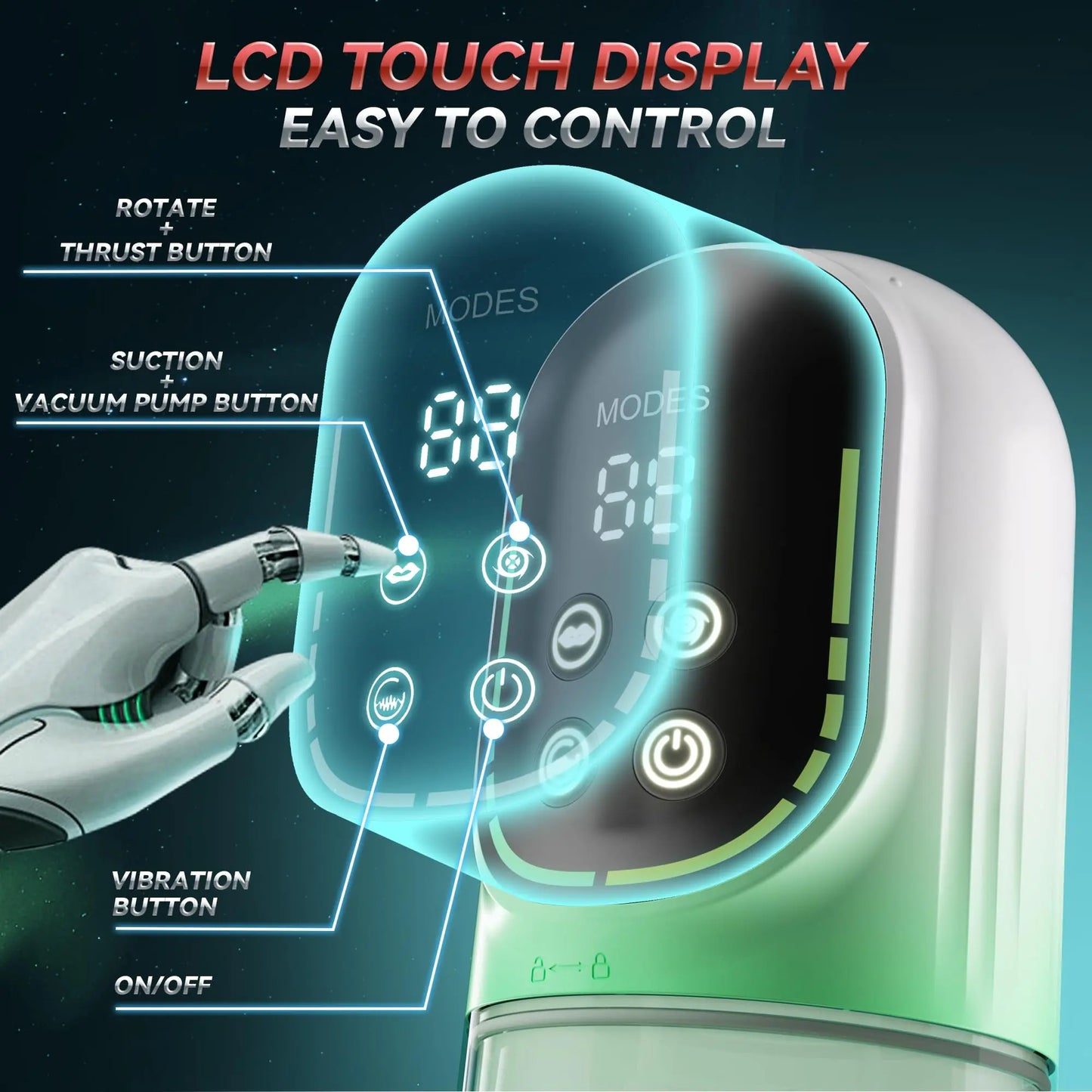 4in1 LCD Automatic Male Masturbator Pocket Pussy Sex Toys
