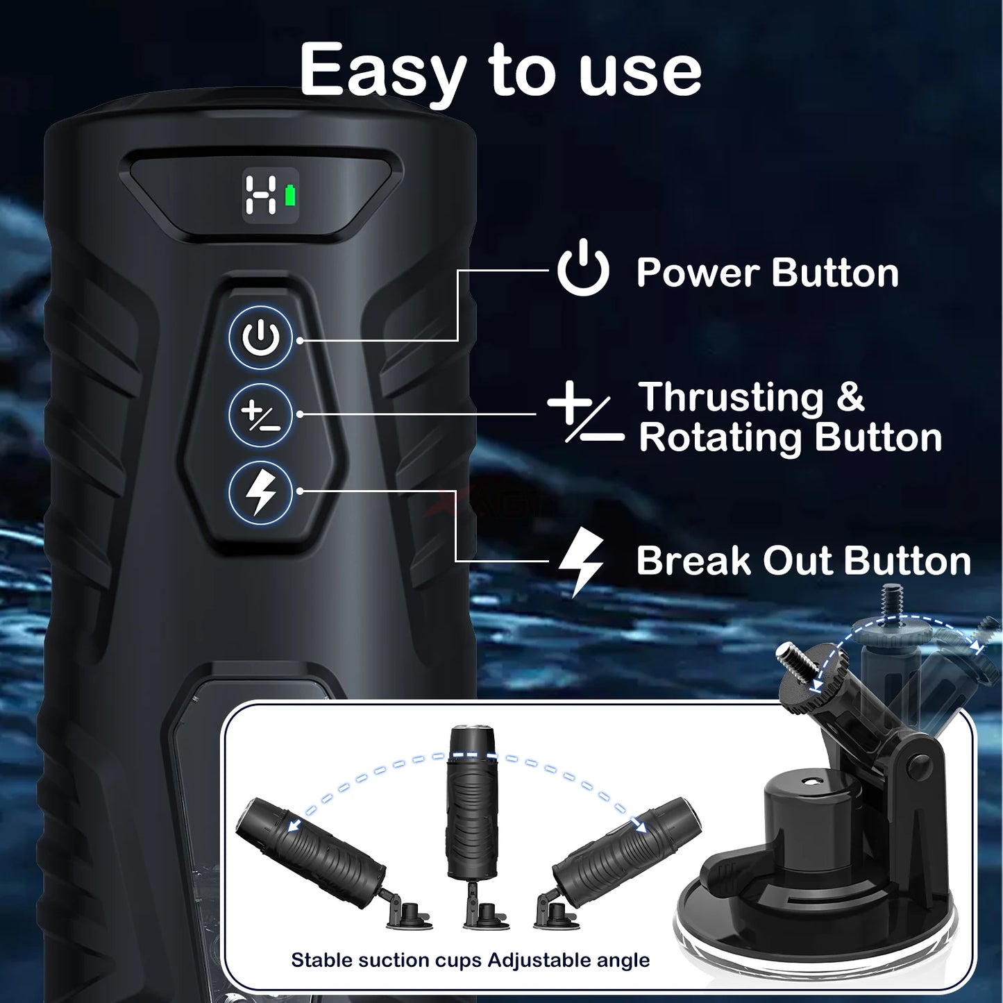 Automatic Male Masturbator 7 Thrusting Rotating Modes