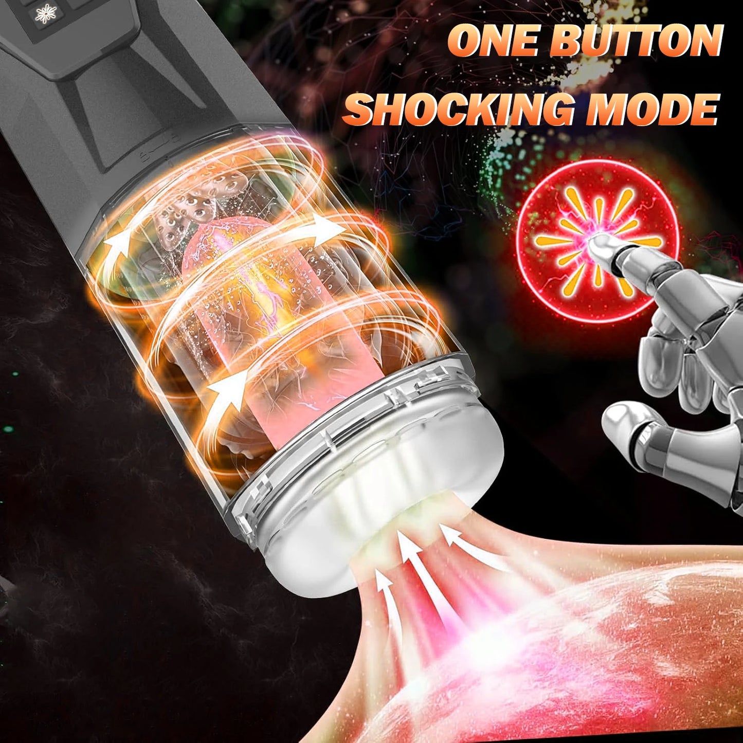 3 in 1 Automatic Male Masturbator with Vibrator and Rotating Thrusting Licking Men Penis Trainer