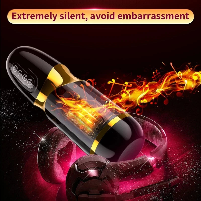 Automatic Telescopic Sucking Rotation Male Masturbation Cup