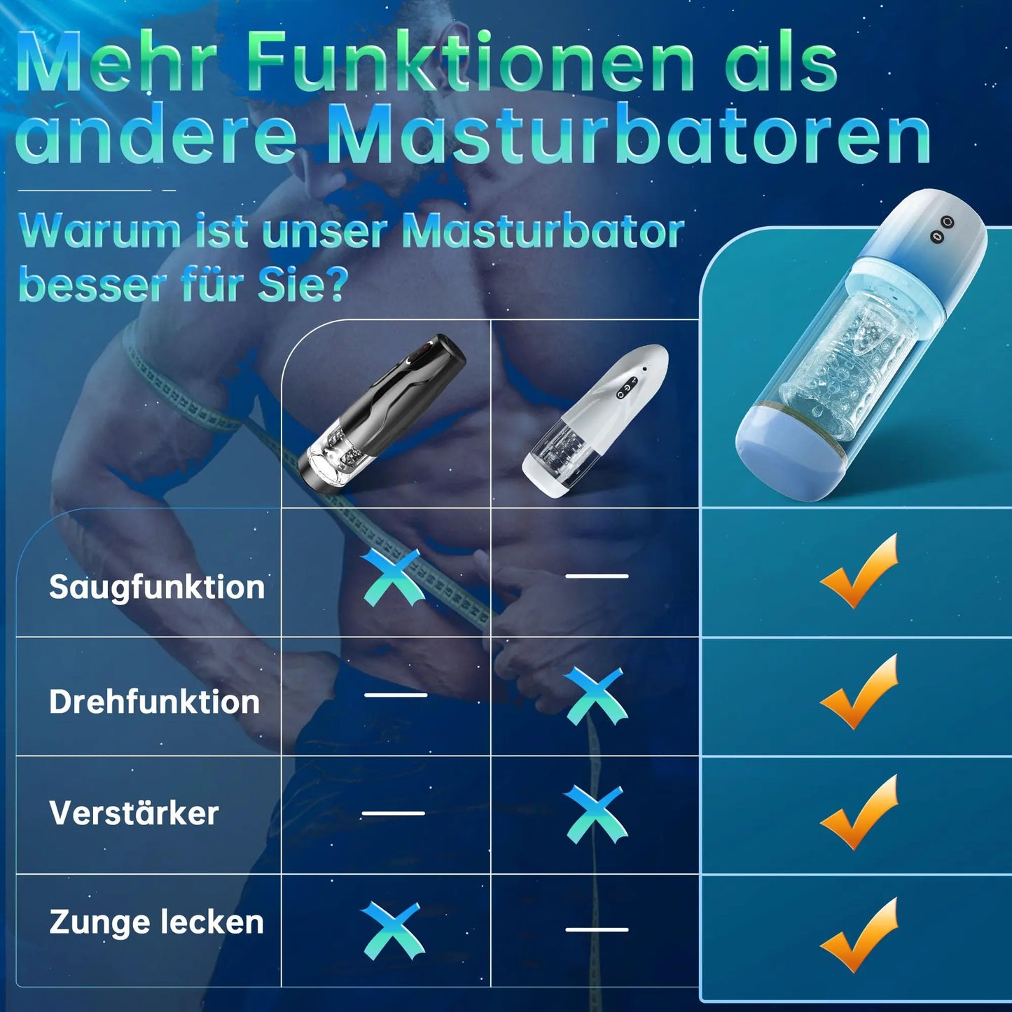 Telescopic Rotation Masturbator Cup for Men Automatic Sex Toy
