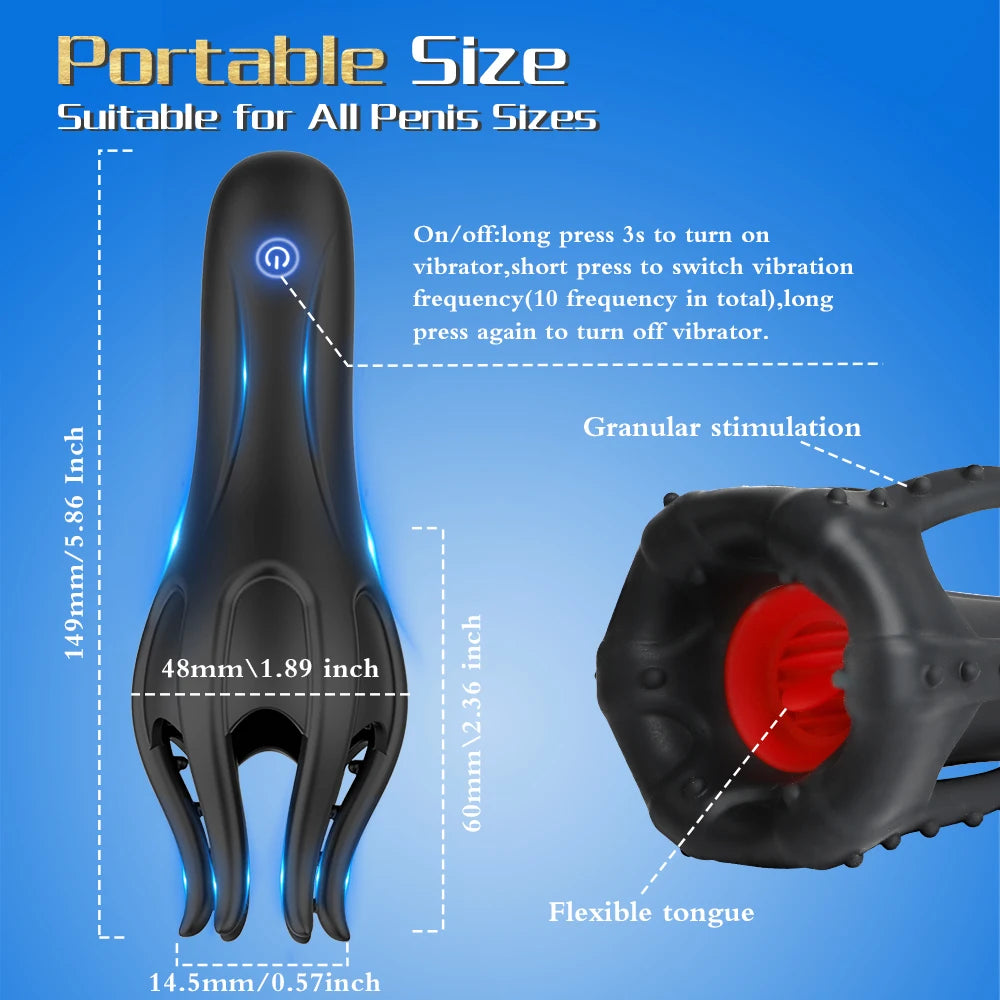 Glans Trainer Penis Massage Male Masturbator 10 Speed Vibrator