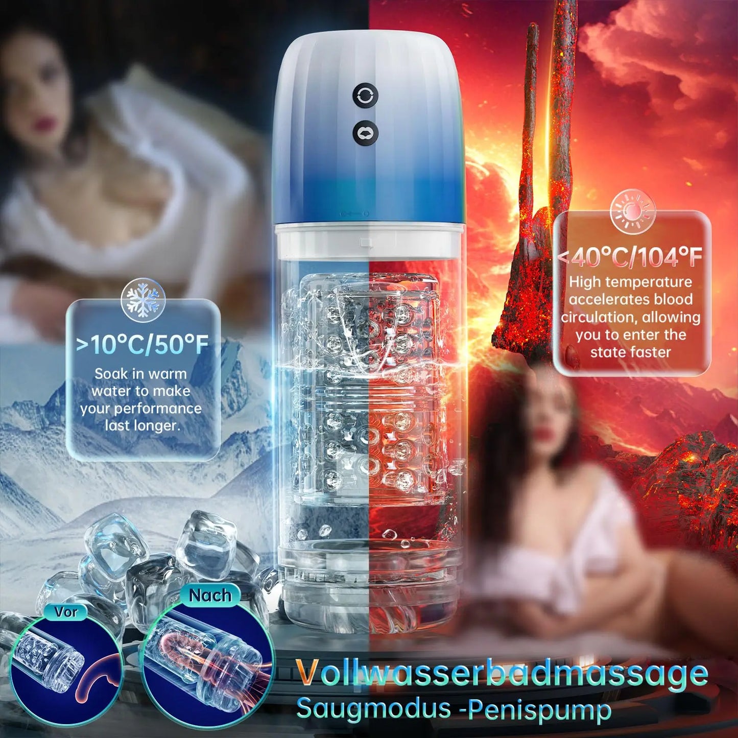 Telescopic Rotation Masturbator Cup for Men Automatic Sex Toy