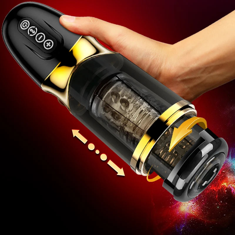 Automatic Telescopic Sucking Rotation Male Masturbation Cup