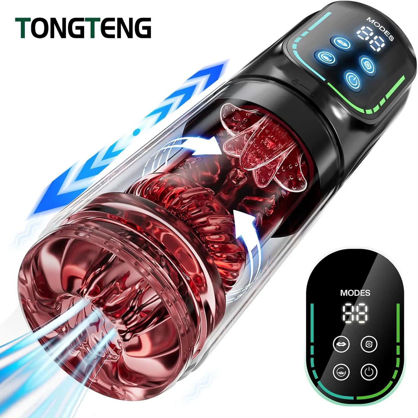 Telescopic Rotation Masturbator Cup Vagina Blowjob Sex Toy