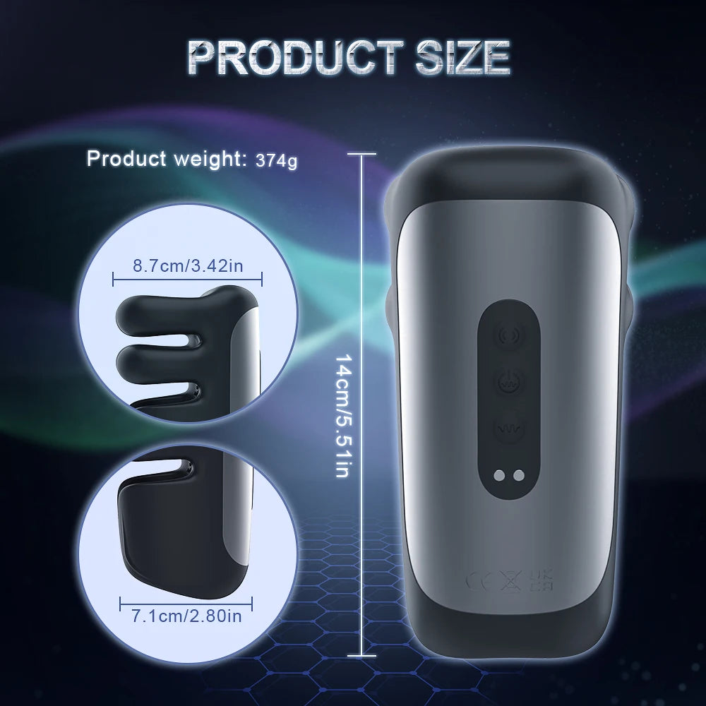 Male Masturbator Penis Training Glans Vibrator Stimulator