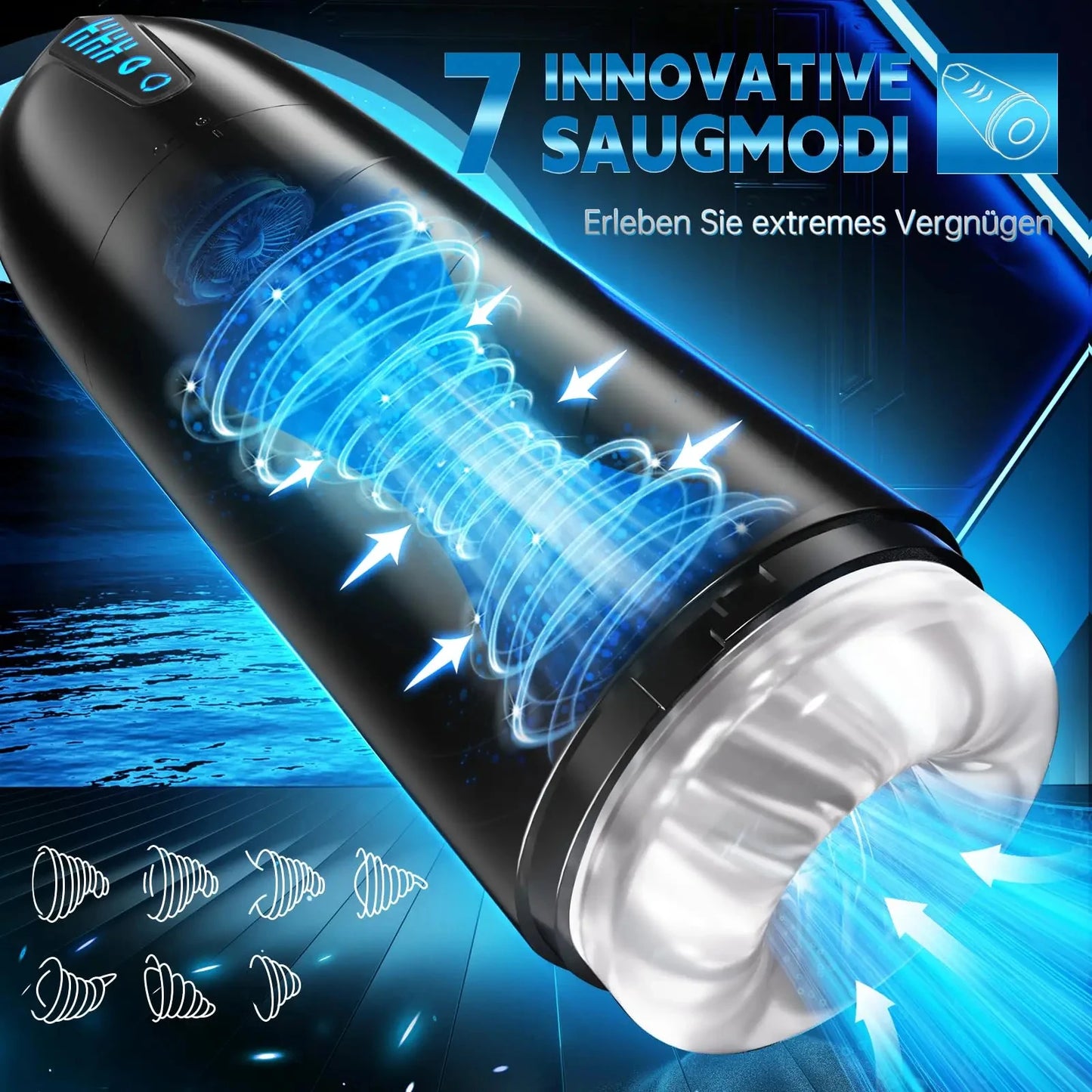 Male Electric Masturbation Cup Blowjob Vibrator Sex Toy