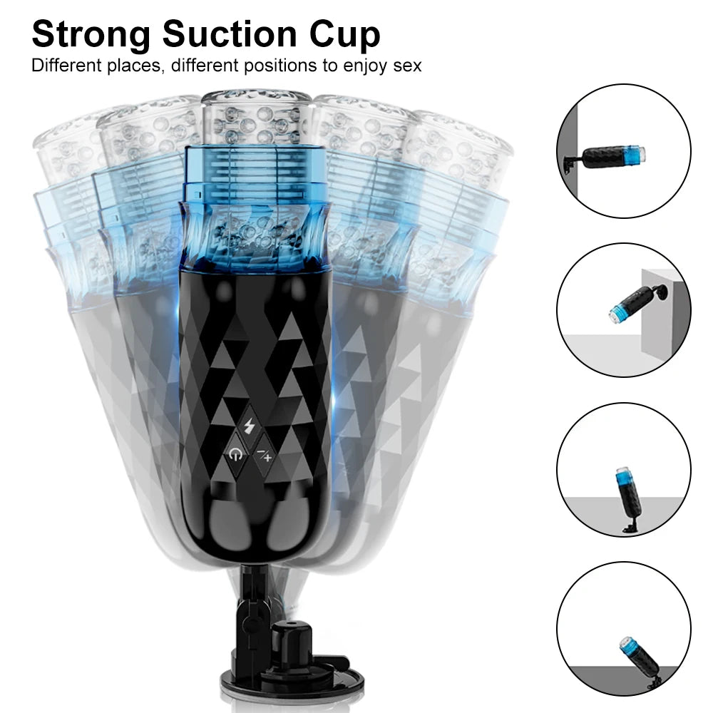 Telescopic Rotation Male Masturbator Automatic Piston Toy