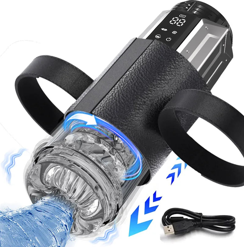 Telescopic Rotation Masturbator Cup Vagina Blowjob Sex Toy