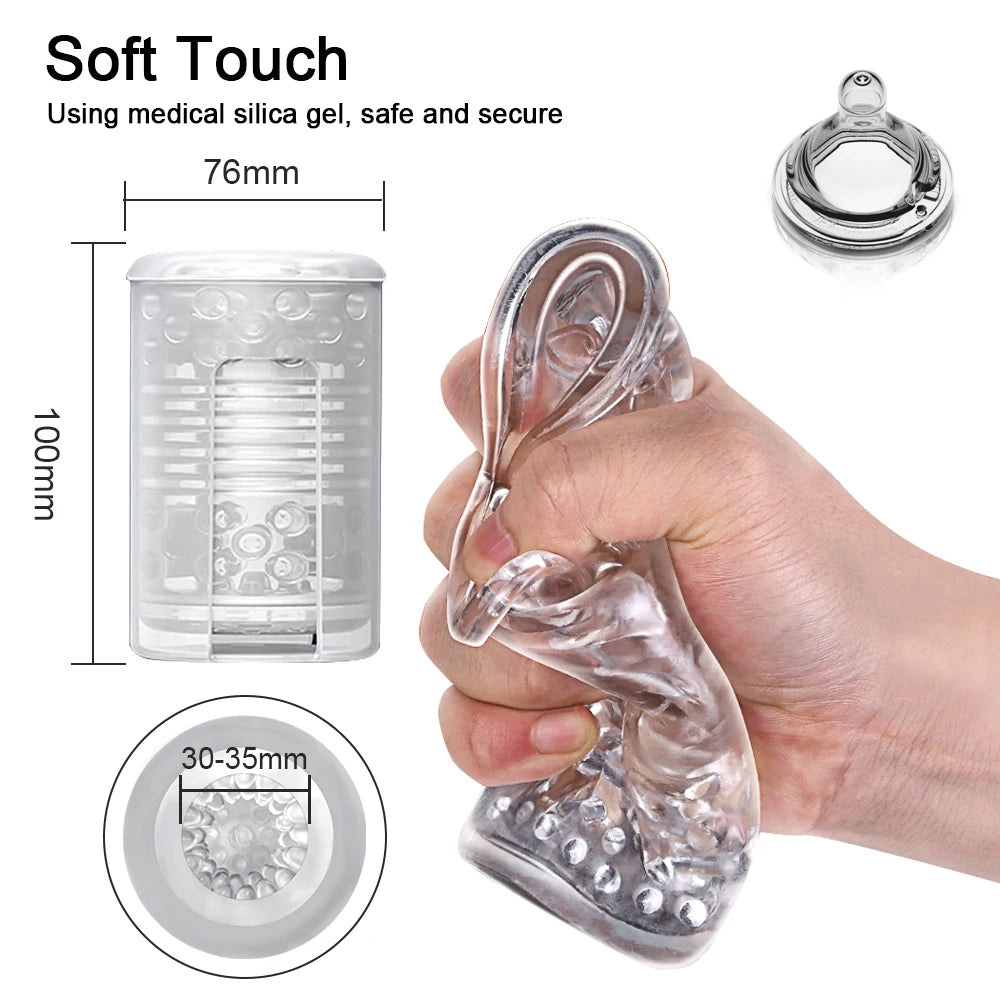 Telescopic Rotation Male Masturbator Automatic Piston Toy