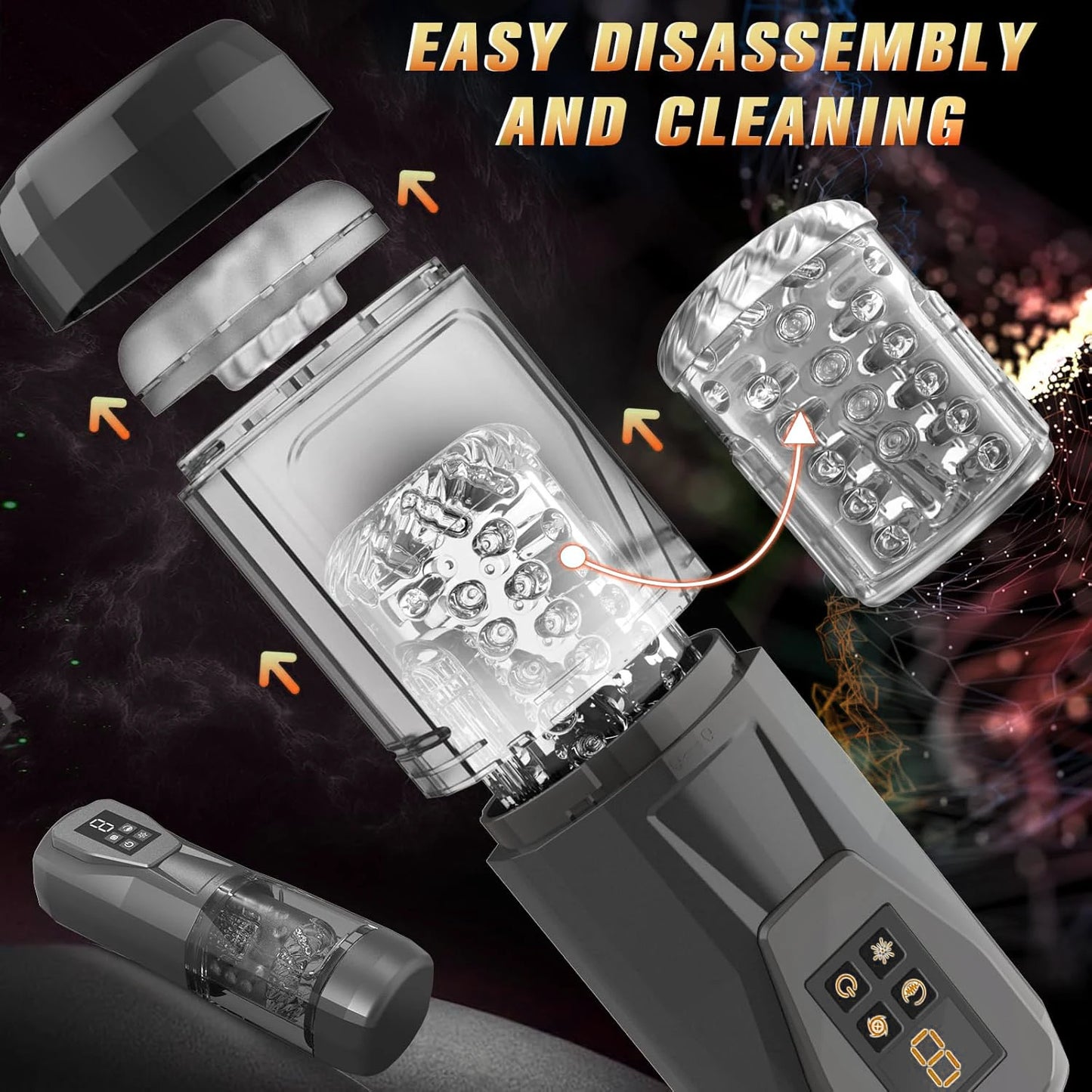 3 in 1 Automatic Male Masturbator with Vibrator and Rotating Thrusting Licking Men Penis Trainer