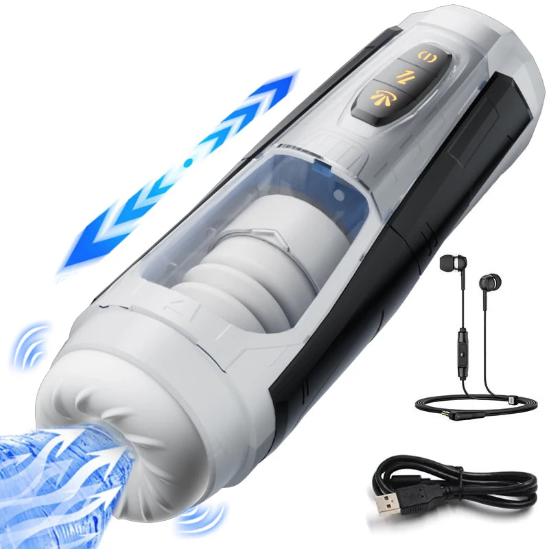 Telescopic Rotation Masturbator Cup Vagina Blowjob Sex Toy