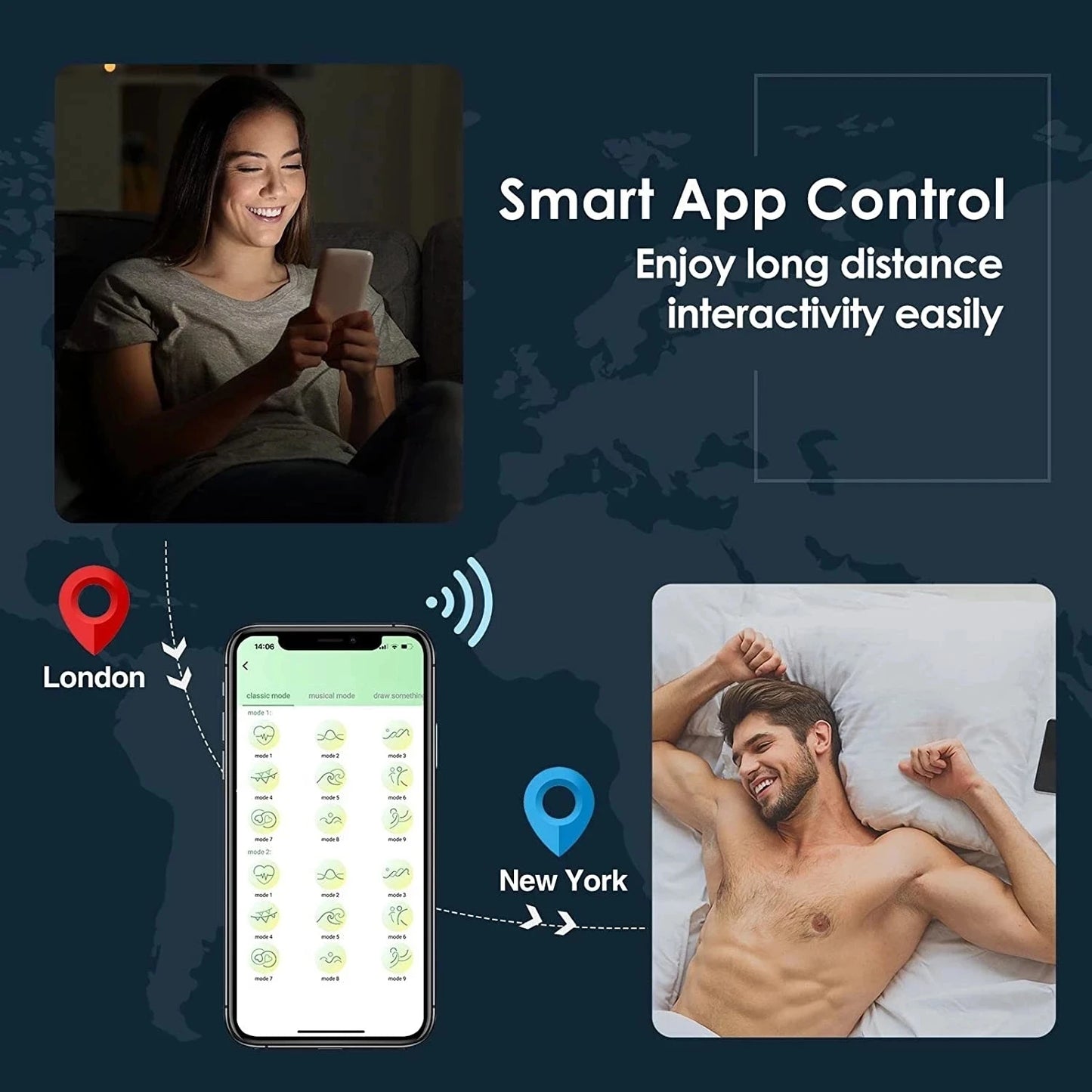 HESEKS Male Masturbator Penis Training Vibrator With APP Control