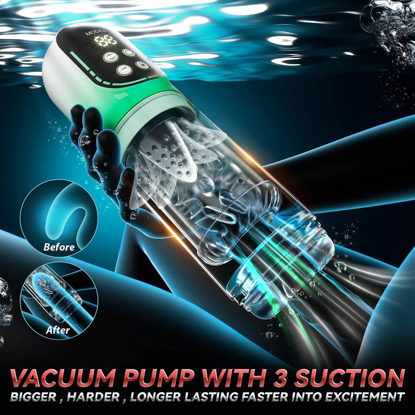 4in1 LCD Automatic Male Masturbator Pocket Pussy Sex Toys
