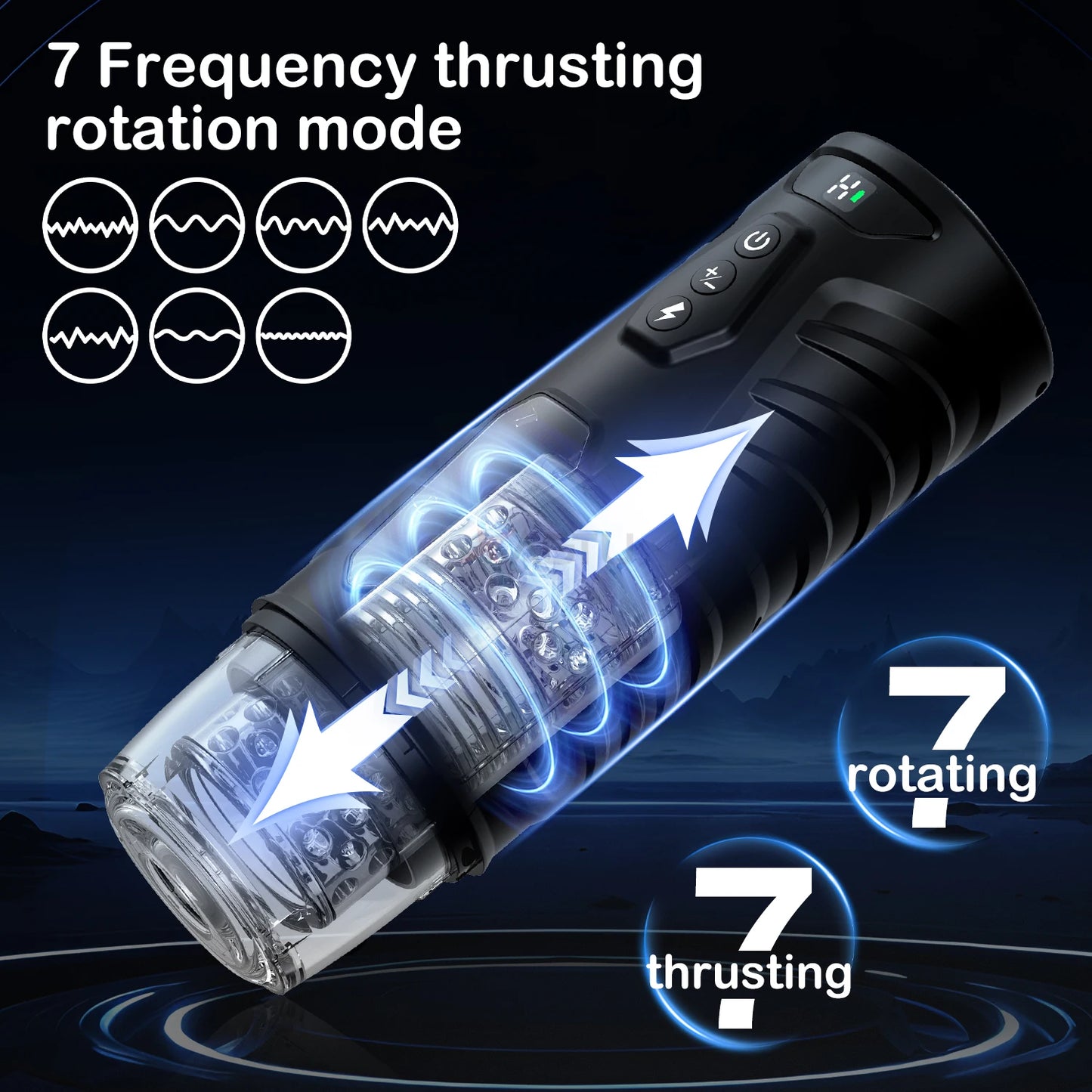 Automatic Male Masturbator 7 Thrusting Rotating Modes