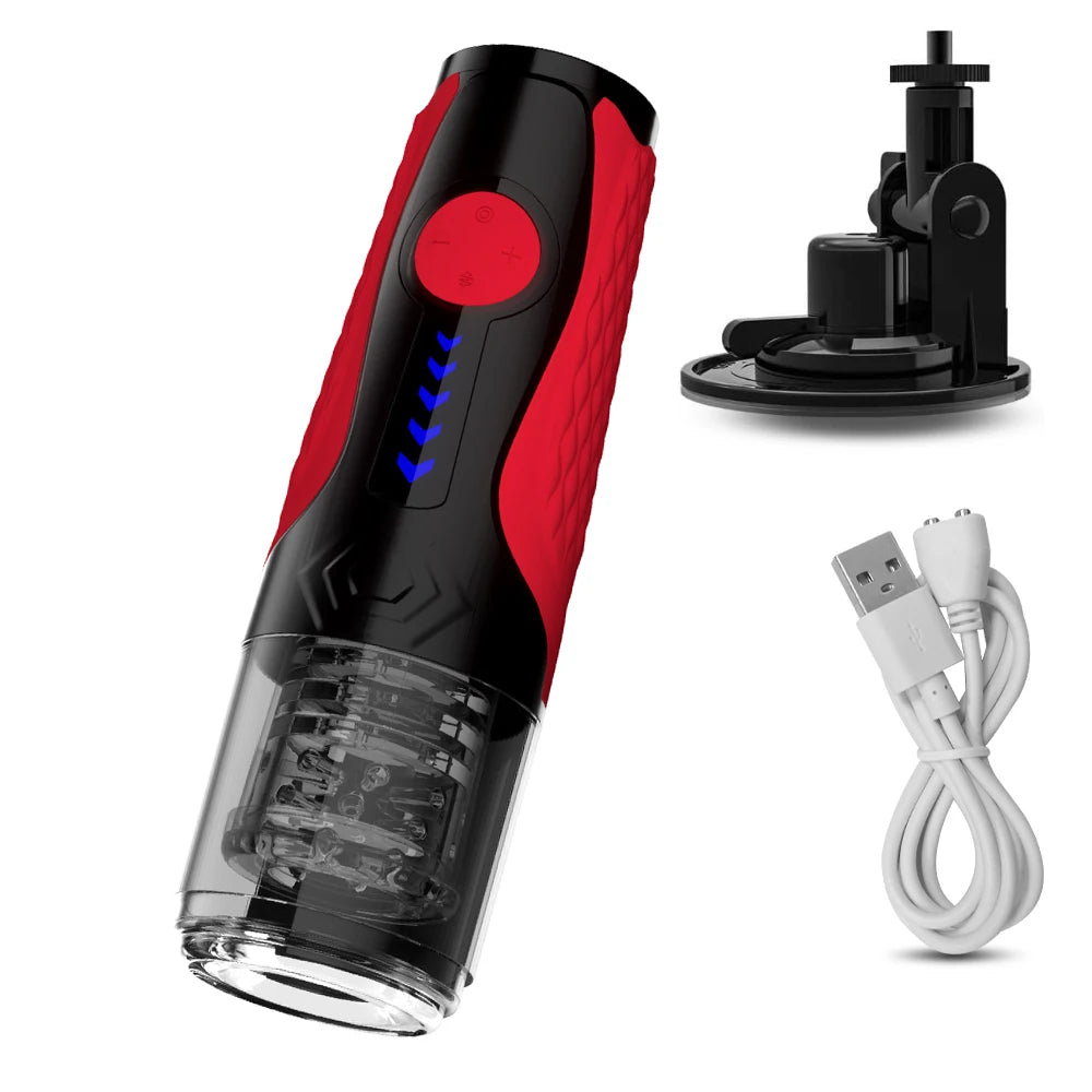 Telescopic Rotation Male Masturbator Automatic Piston Toy