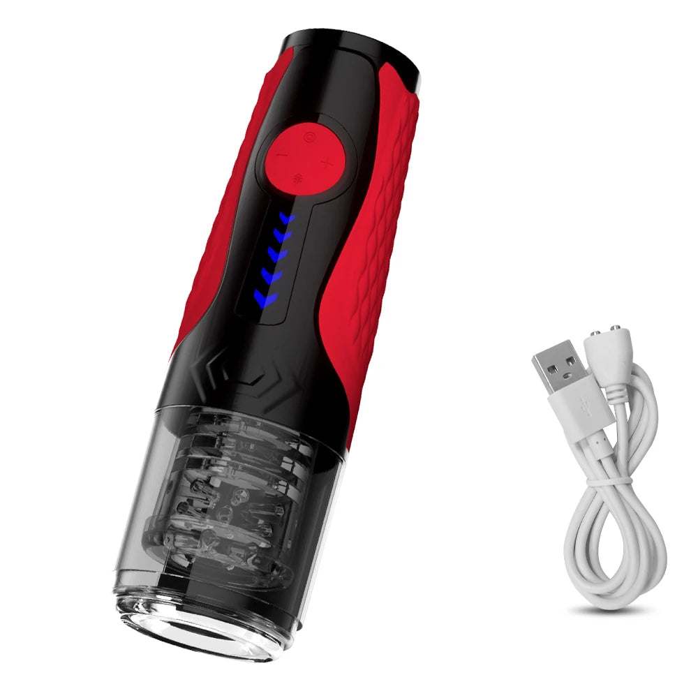 Telescopic Rotation Male Masturbator Automatic Piston Toy