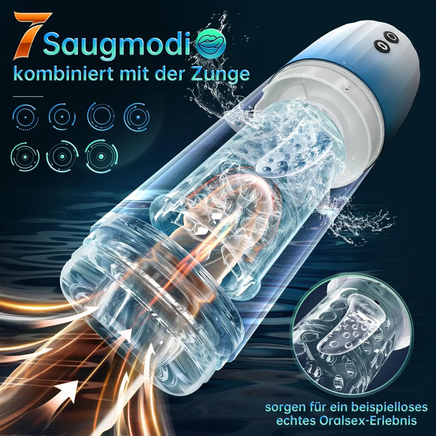 Telescopic Rotation Masturbator Cup for Men Automatic Sex Toy