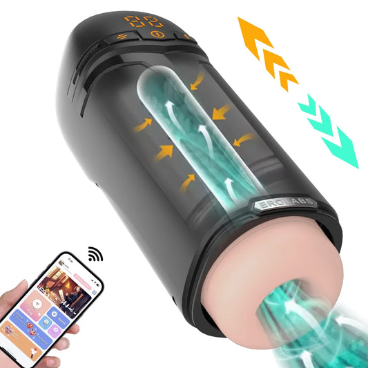 5 In 1 Male Masturbation Cup App Control Suction Vibrator