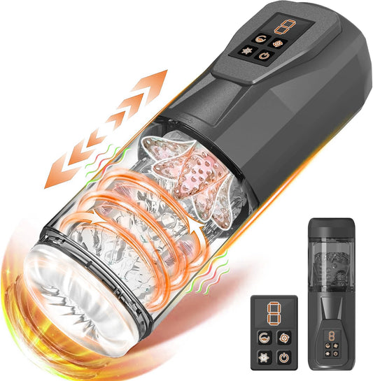 3 in 1 Automatic Male Masturbator with Vibrator and Rotating Thrusting Licking Men Penis Trainer