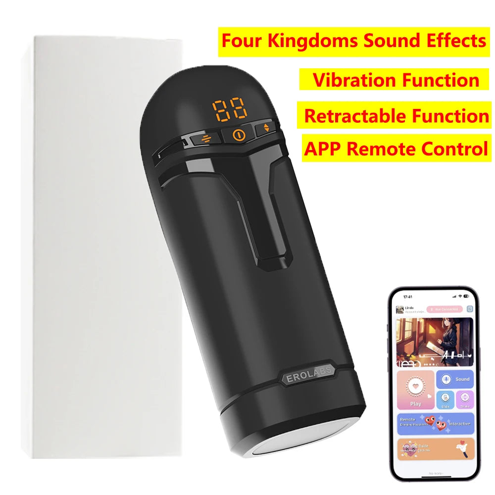 5 In 1 Male Masturbation Cup App Control Suction Vibrator
